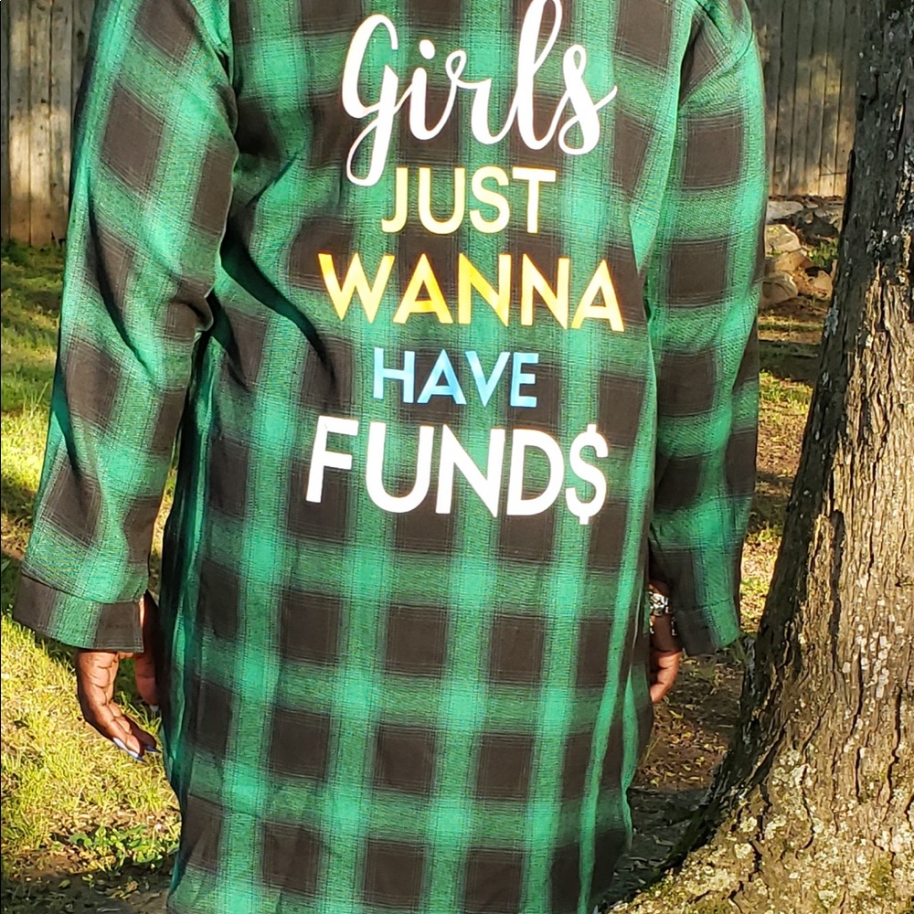 Plaid long short shirt